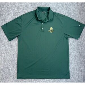 Nike Shirt Mens XL Golf Charleston National Staff Polo‎ Green Athletic
